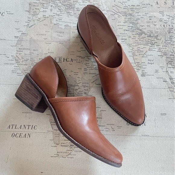 Madewell Brady Low Cut Leather Bootie Size 10 English Saddle - Picture 3 of 14